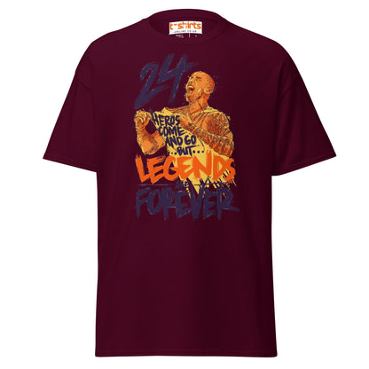 Legends Are Forever T-Shirt | Basketball Tribute Tee - Maroon - T-Shirts Online