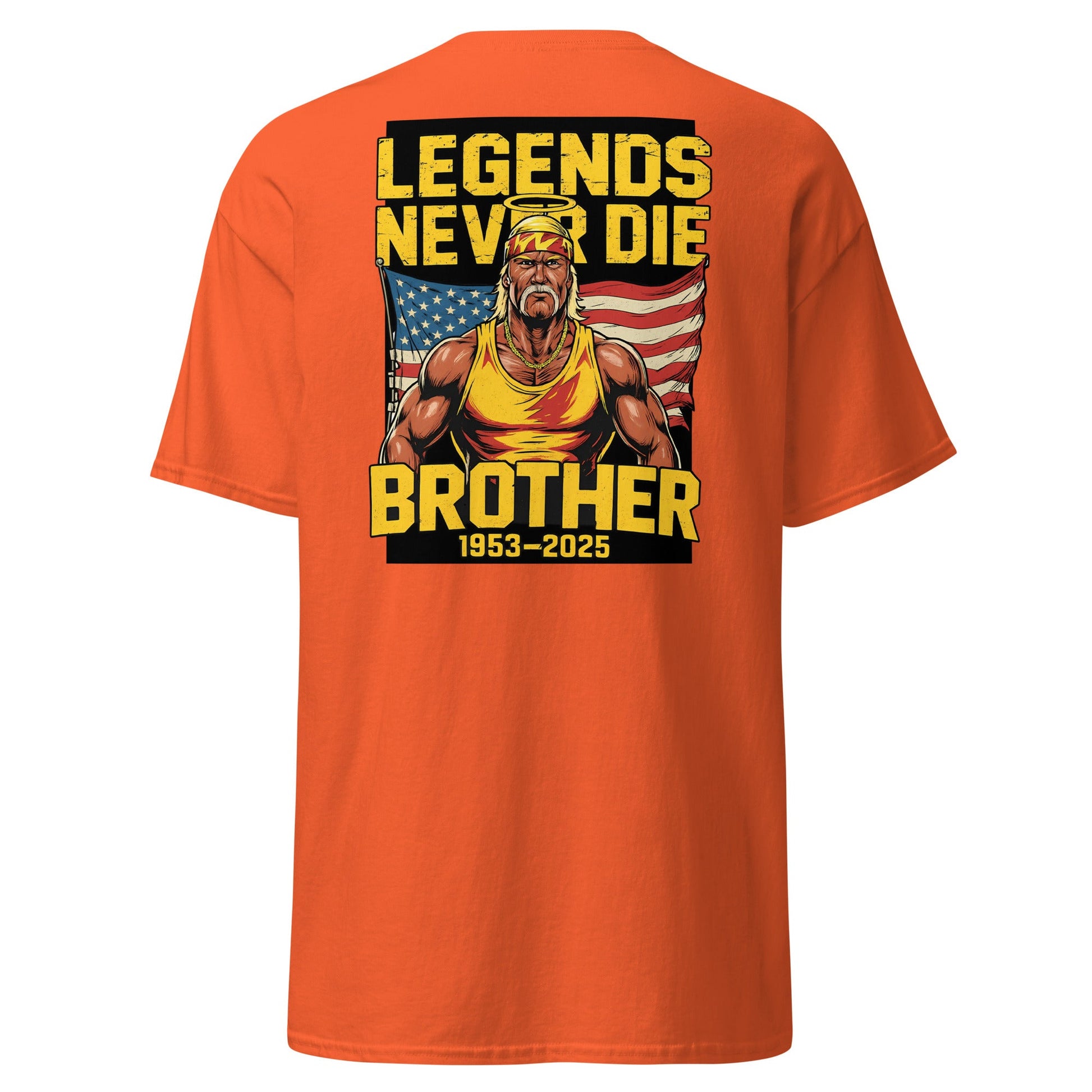 Legends Never Die Brother Tribute T-Shirt - Orange - T-Shirts Online