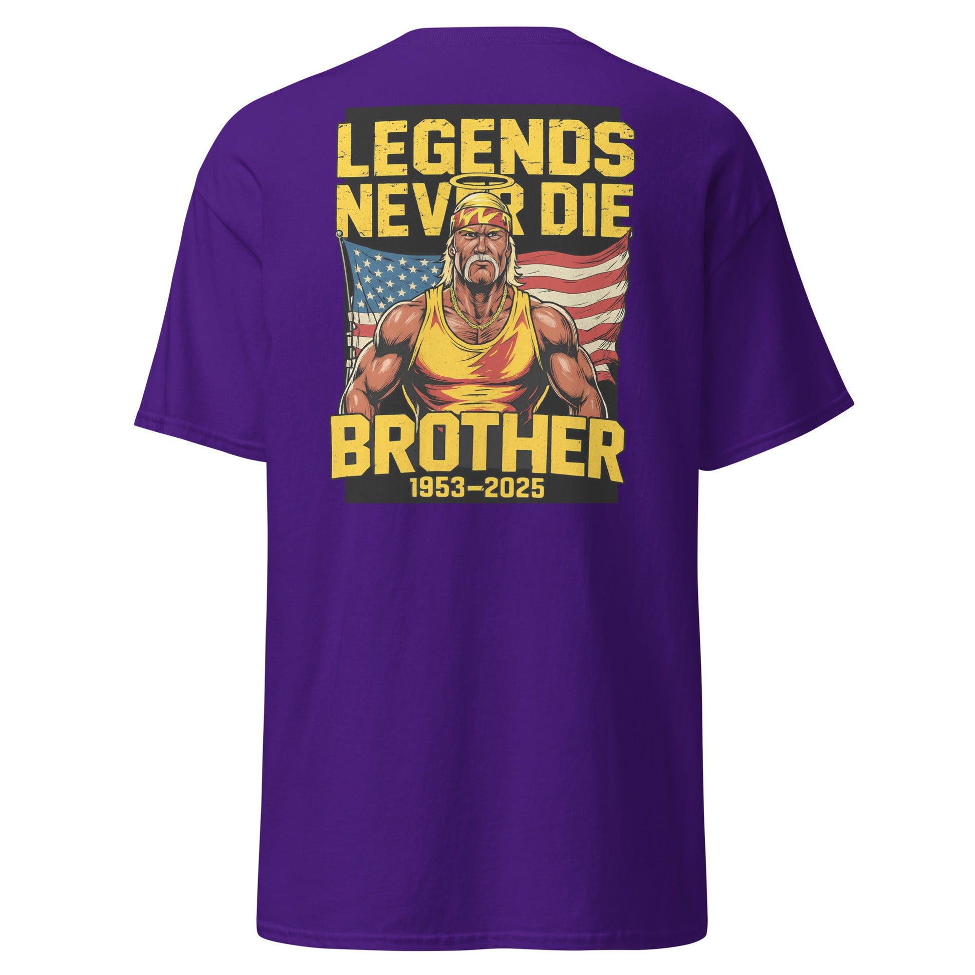 Legends Never Die Brother Tribute T-Shirt - Purple - T-Shirts Online