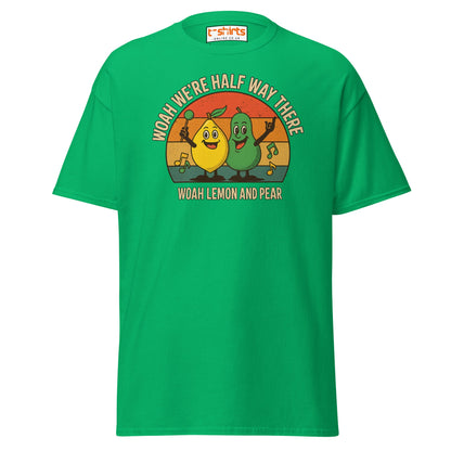 Lemon and Pear Funny Retro Singing T-Shirt - Irish Green - T-Shirts Online