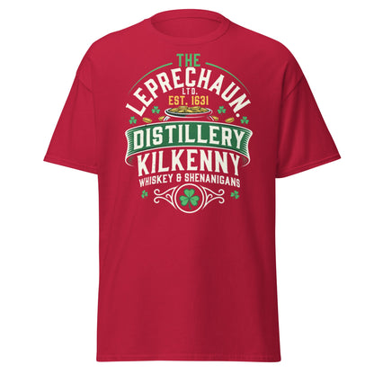 Leprechaun Distillery Kilkenny T-Shirt - Irish Whiskey Tee - Cardinal - T-Shirts Online