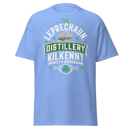 Leprechaun Distillery Kilkenny T-Shirt - Irish Whiskey Tee - Carolina Blue - T-Shirts Online