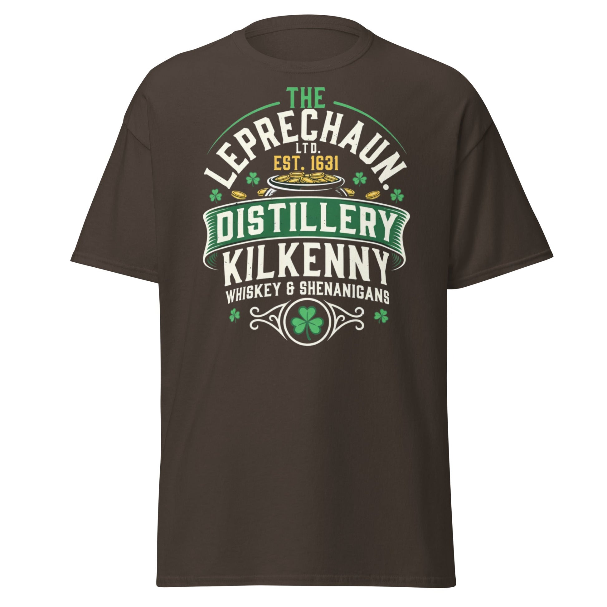 Leprechaun Distillery Kilkenny T-Shirt - Irish Whiskey Tee - Dark Chocolate - T-Shirts Online