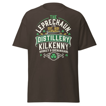 Leprechaun Distillery Kilkenny T-Shirt - Irish Whiskey Tee - Dark Chocolate - T-Shirts Online