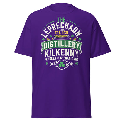 Leprechaun Distillery Kilkenny T-Shirt - Irish Whiskey Tee - Purple - T-Shirts Online