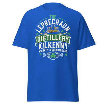 Leprechaun Distillery Kilkenny T-Shirt - Irish Whiskey Tee - Royal - T-Shirts Online