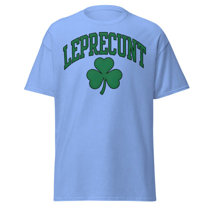 Leprecunt Funny St. Patrick's Day T-Shirt | Adult Humor Tee - Carolina Blue - T-Shirts Online