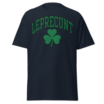 Leprecunt Funny St. Patrick's Day T-Shirt | Adult Humor Tee - Navy - T-Shirts Online