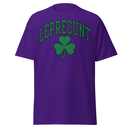 Leprecunt Funny St. Patrick's Day T-Shirt | Adult Humor Tee - Purple - T-Shirts Online