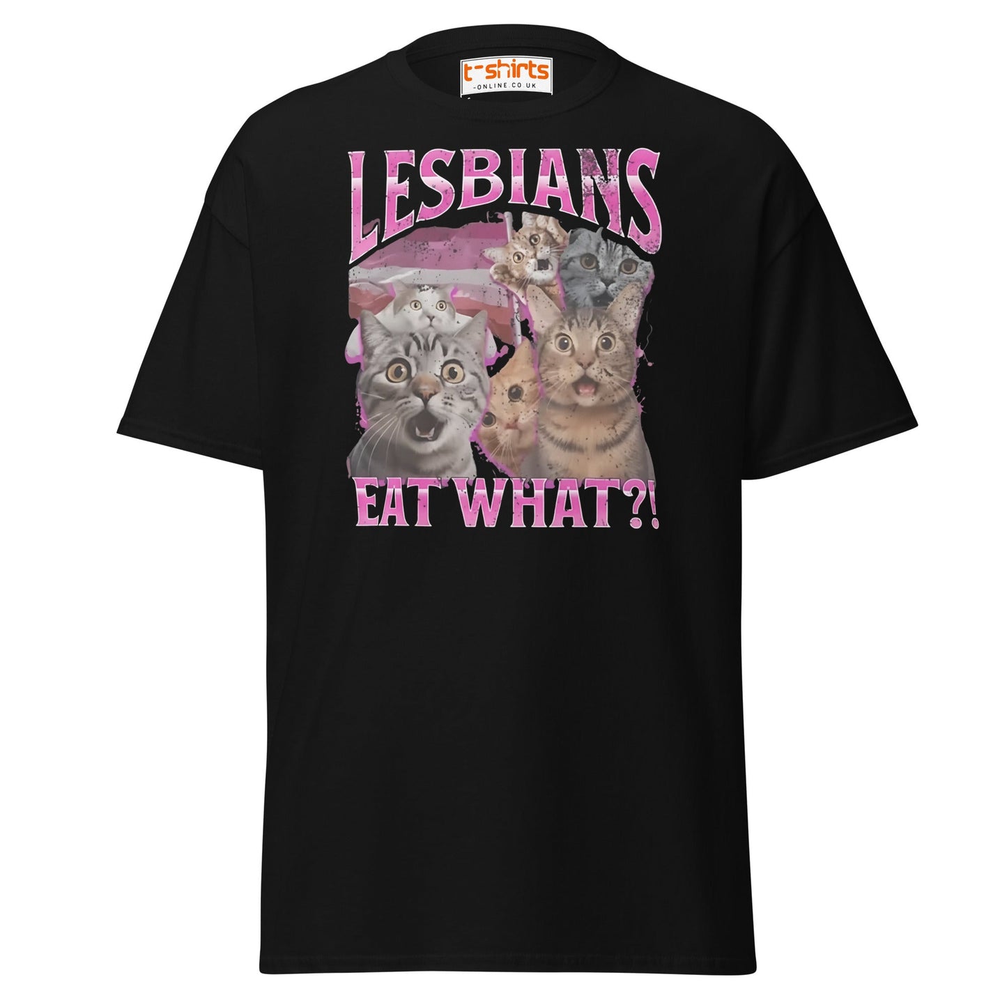 Lesbians Eat What?! T-Shirt - Black - T-Shirts Online