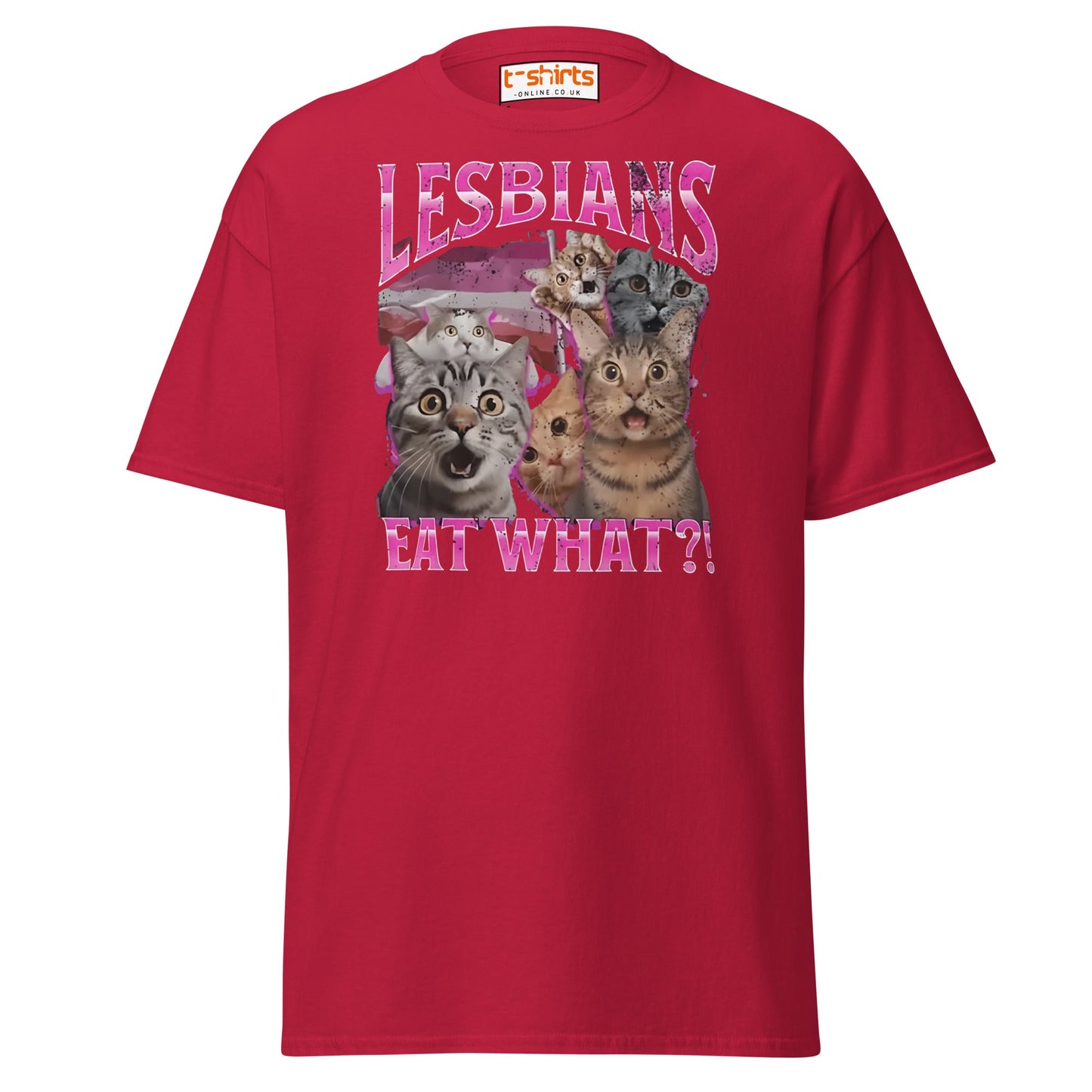Lesbians Eat What?! T-Shirt - Cardinal - T-Shirts Online
