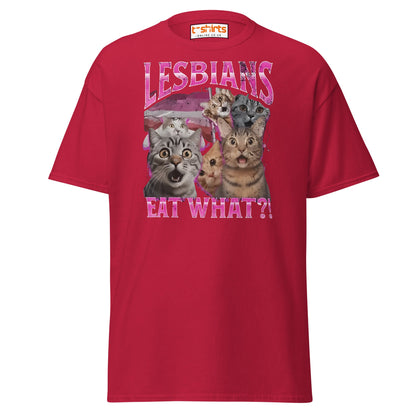 Lesbians Eat What?! T-Shirt - Cardinal - T-Shirts Online