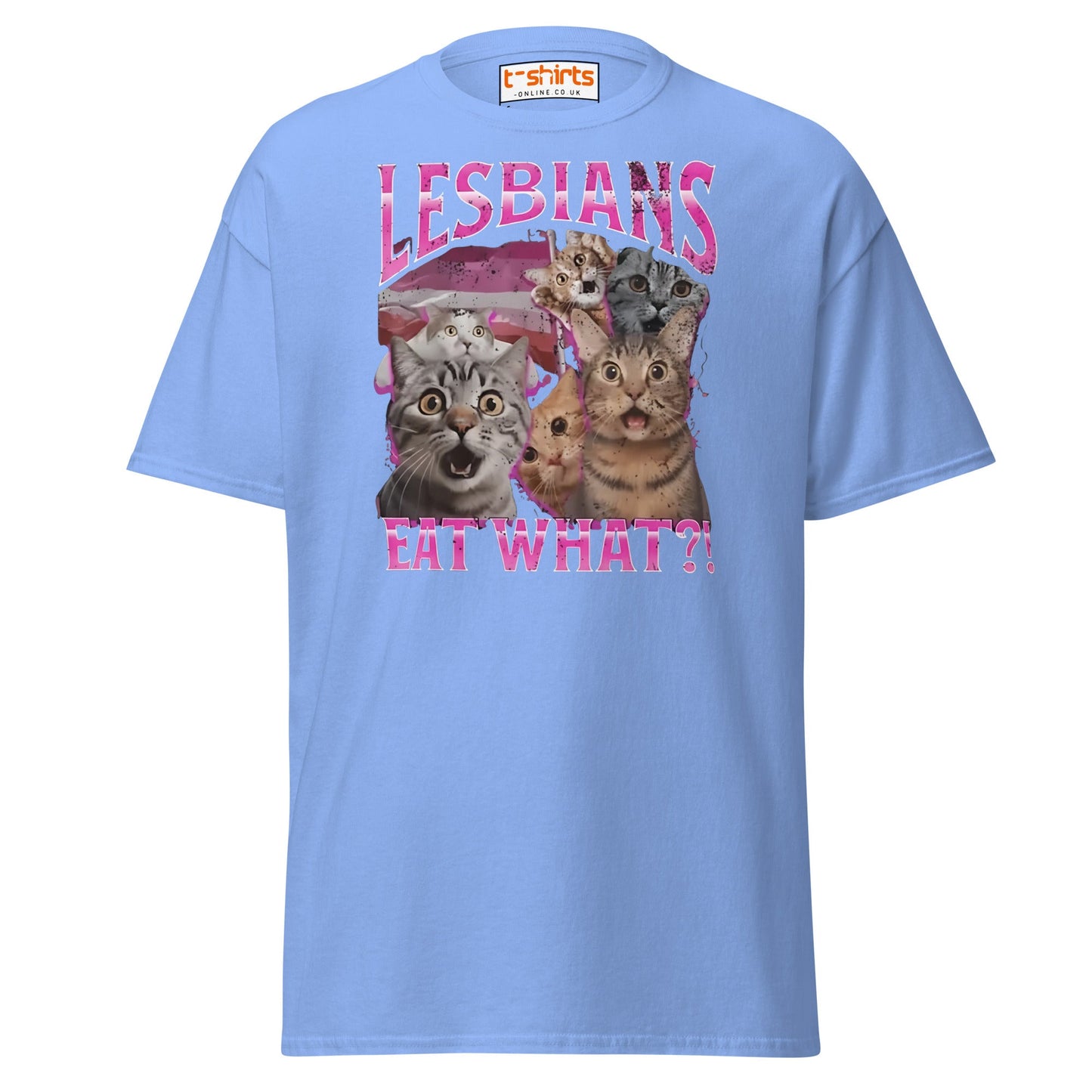 Lesbians Eat What?! T-Shirt - Carolina Blue - T-Shirts Online