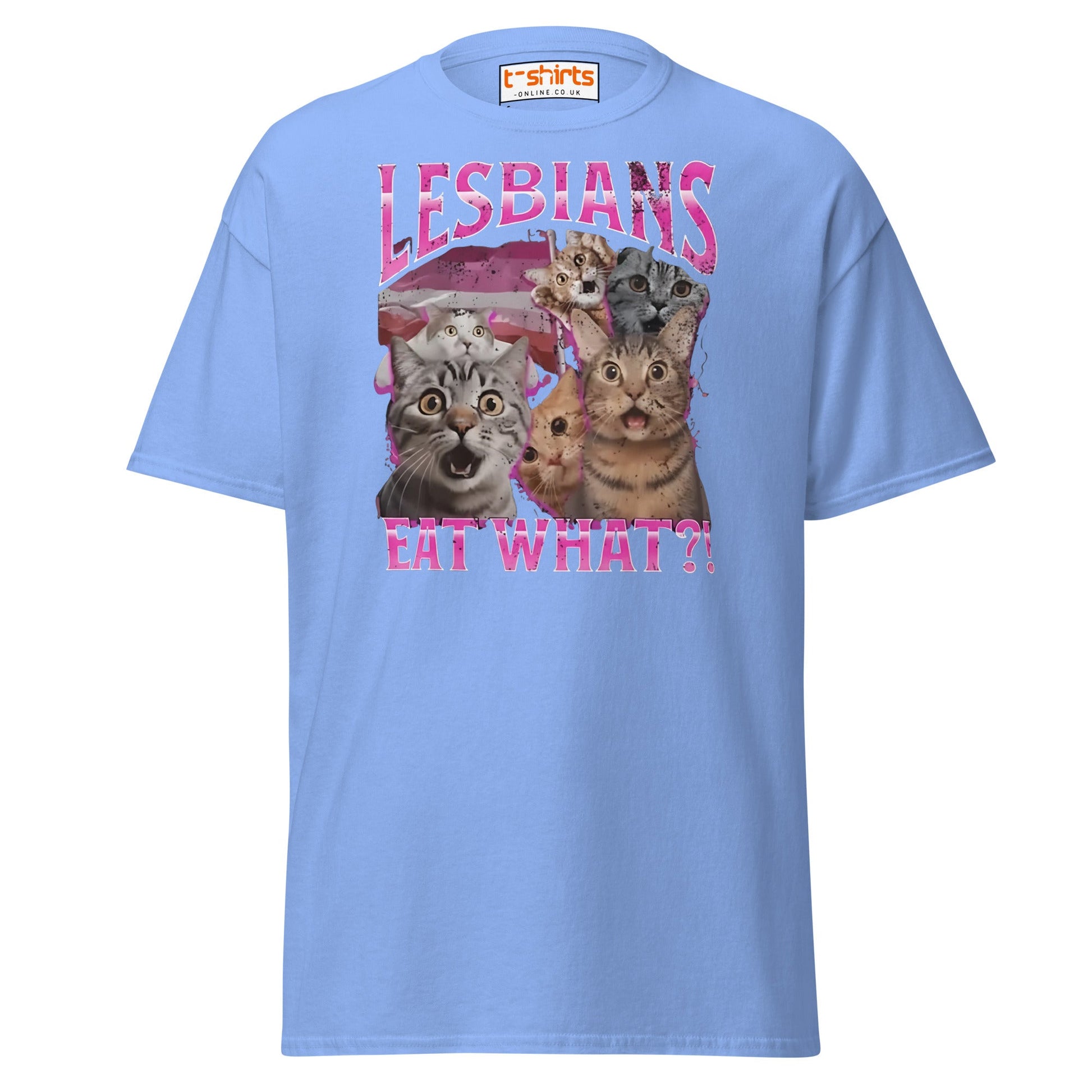 Lesbians Eat What?! T-Shirt - Carolina Blue - T-Shirts Online