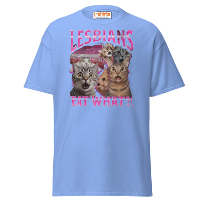 Lesbians Eat What?! T-Shirt - Carolina Blue - T-Shirts Online