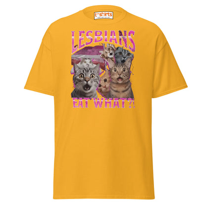 Lesbians Eat What?! T-Shirt - Gold - T-Shirts Online
