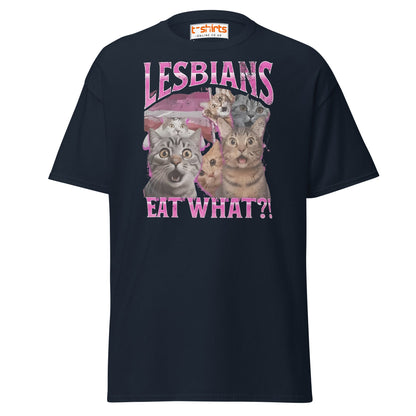 Lesbians Eat What?! T-Shirt - Navy - T-Shirts Online