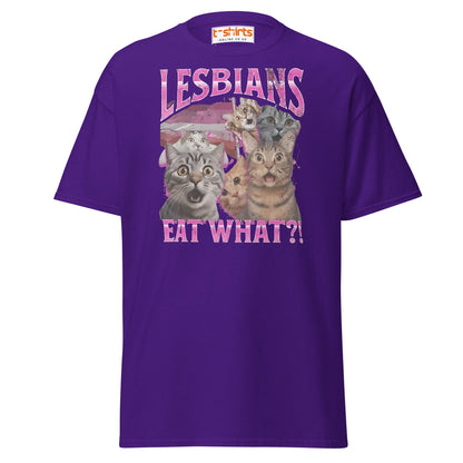 Lesbians Eat What?! T-Shirt - Purple - T-Shirts Online