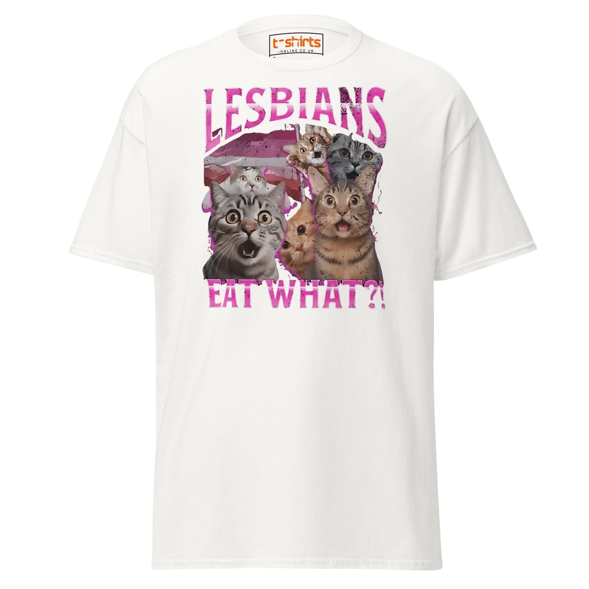 Lesbians Eat What?! T-Shirt - White - T-Shirts Online