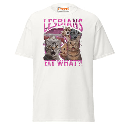 Lesbians Eat What?! T-Shirt - White - T-Shirts Online