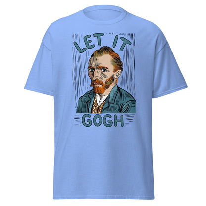 Let It Gogh T-Shirt – Funny Van Gogh Art Pun Tee - Carolina Blue - T-Shirts Online