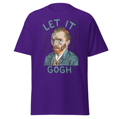 Let It Gogh T-Shirt – Funny Van Gogh Art Pun Tee - Purple - T-Shirts Online