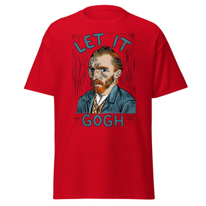 Let It Gogh T-Shirt – Funny Van Gogh Art Pun Tee - Red - T-Shirts Online