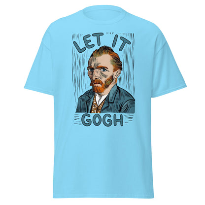 Let It Gogh T-Shirt – Funny Van Gogh Art Pun Tee - Sky - T-Shirts Online