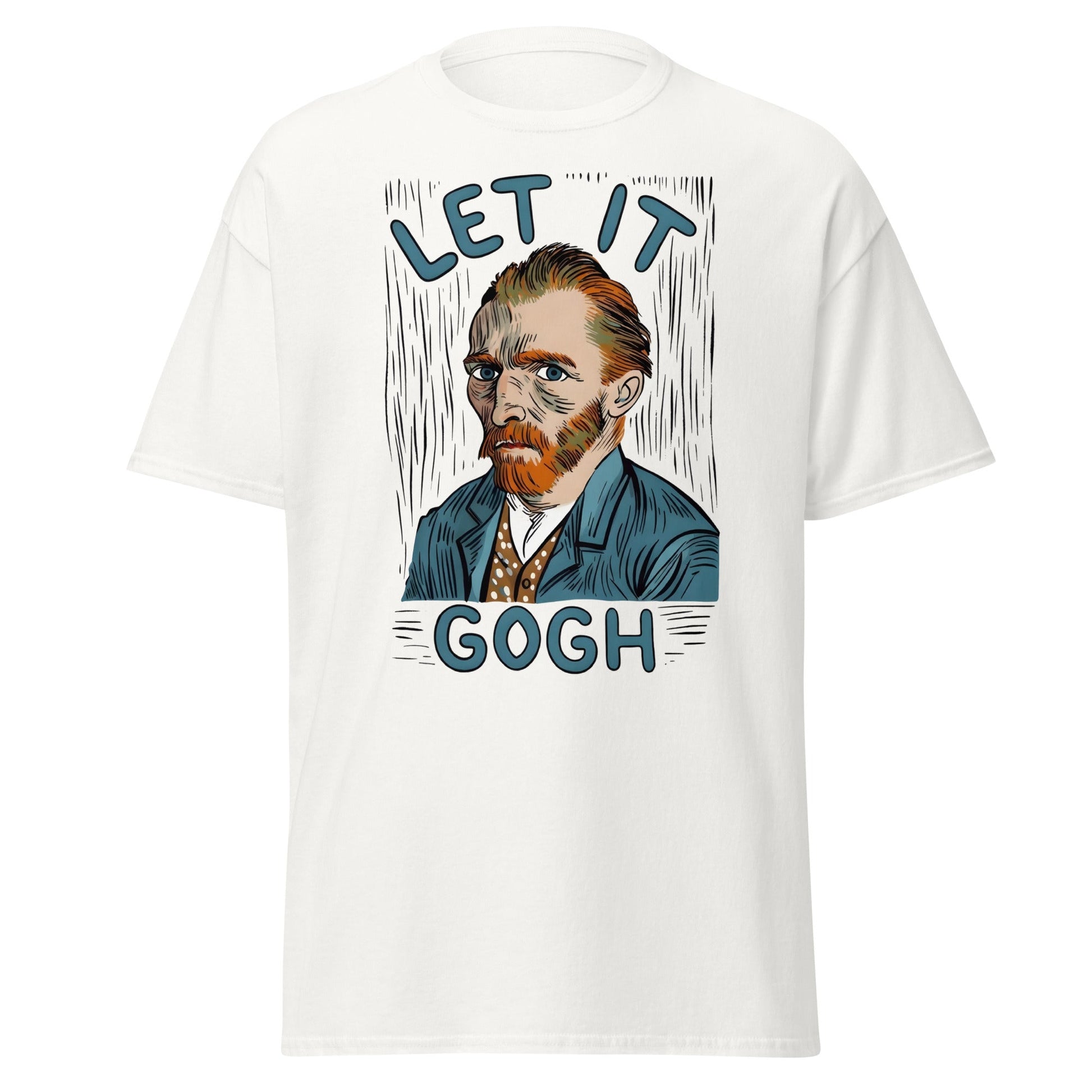 Let It Gogh T-Shirt – Funny Van Gogh Art Pun Tee - White - T-Shirts Online