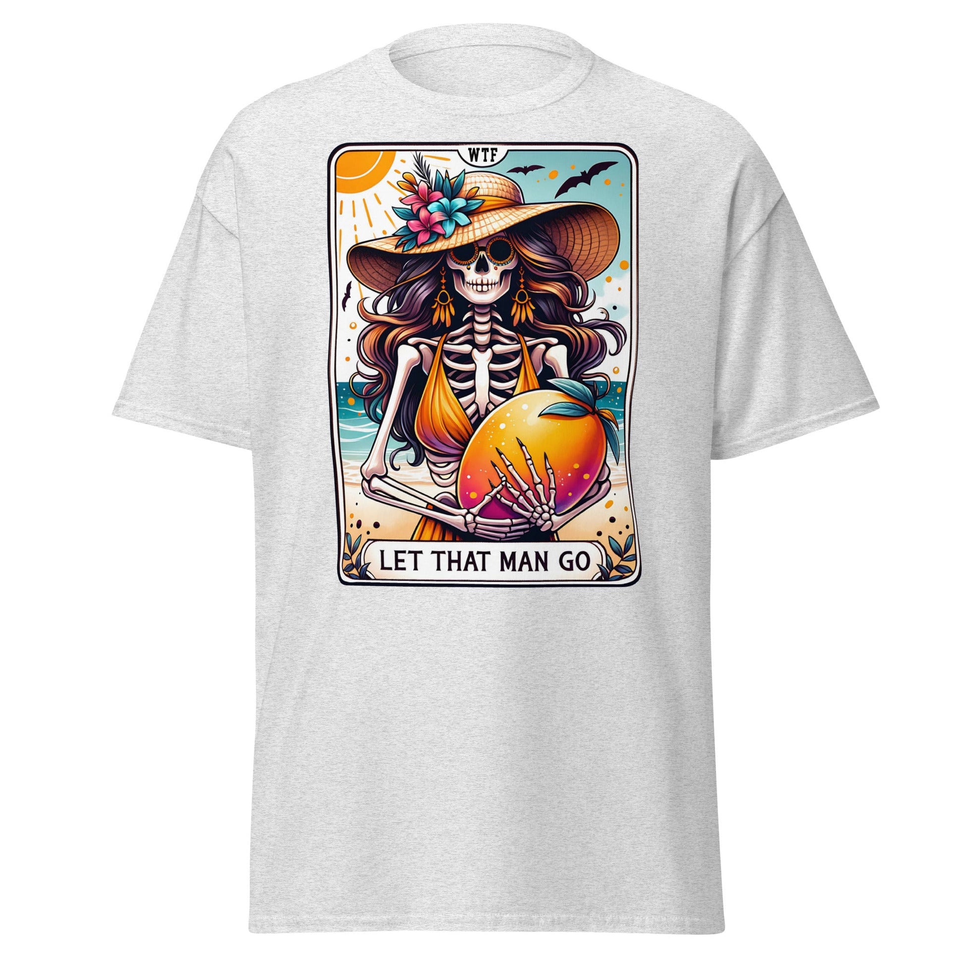 'Let That Man Go' Tarot | Tarot Card T-Shirt - Ash - T-Shirts Online