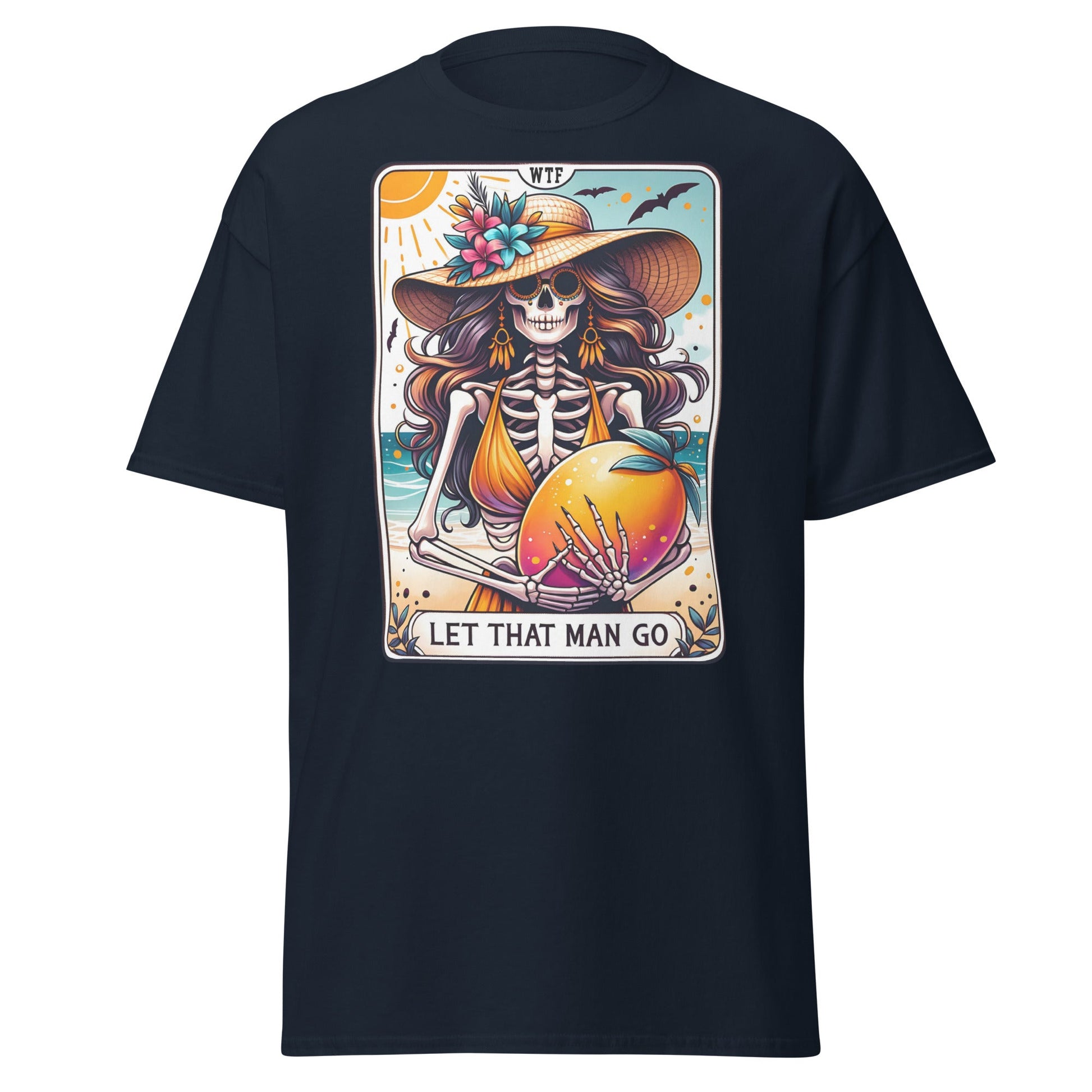 'Let That Man Go' Tarot | Tarot Card T-Shirt - Navy - T-Shirts Online