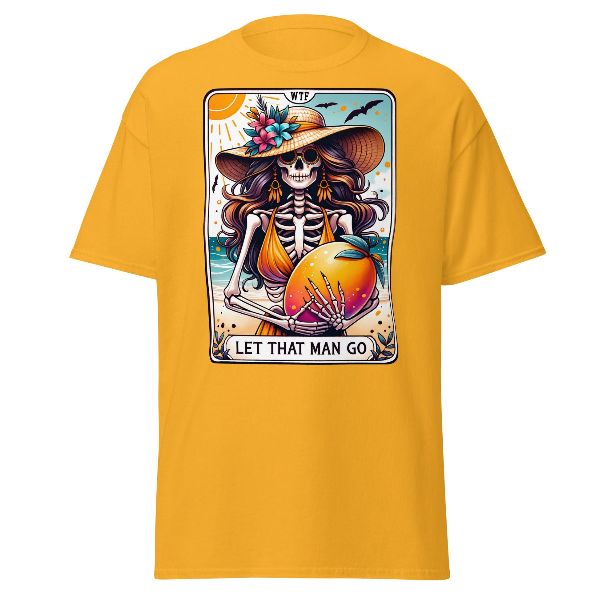'Let That Man Go' Tarot | Tarot Card T-Shirt - Gold - T-Shirts Online