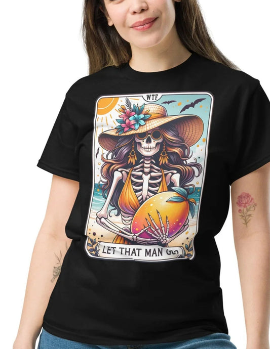 Let That Man Go Tarot | Tarot Card T-Shirt - Black - T-Shirts Online