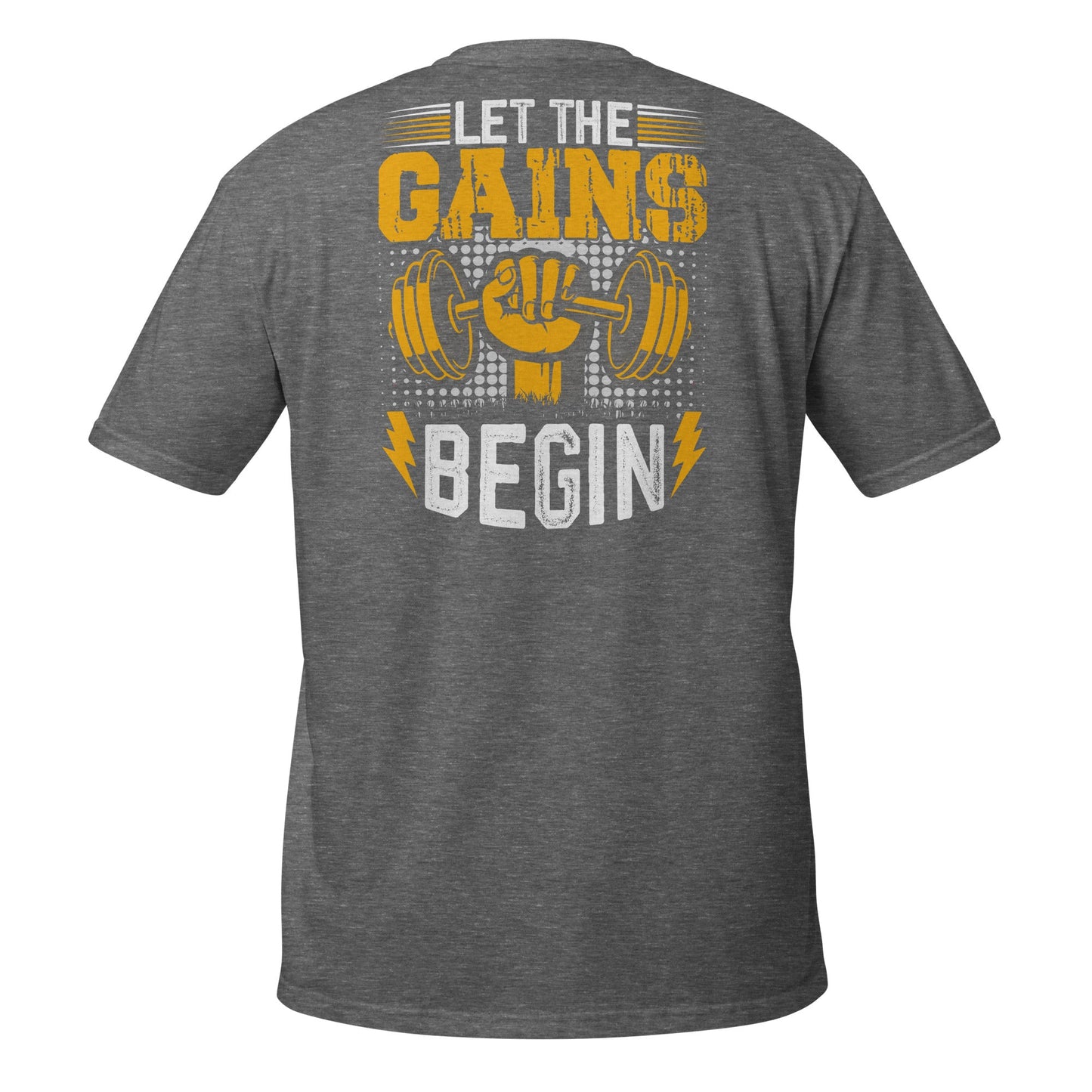Let The Gains Begin T-Shirt - Graphite Heather - T-Shirts Online