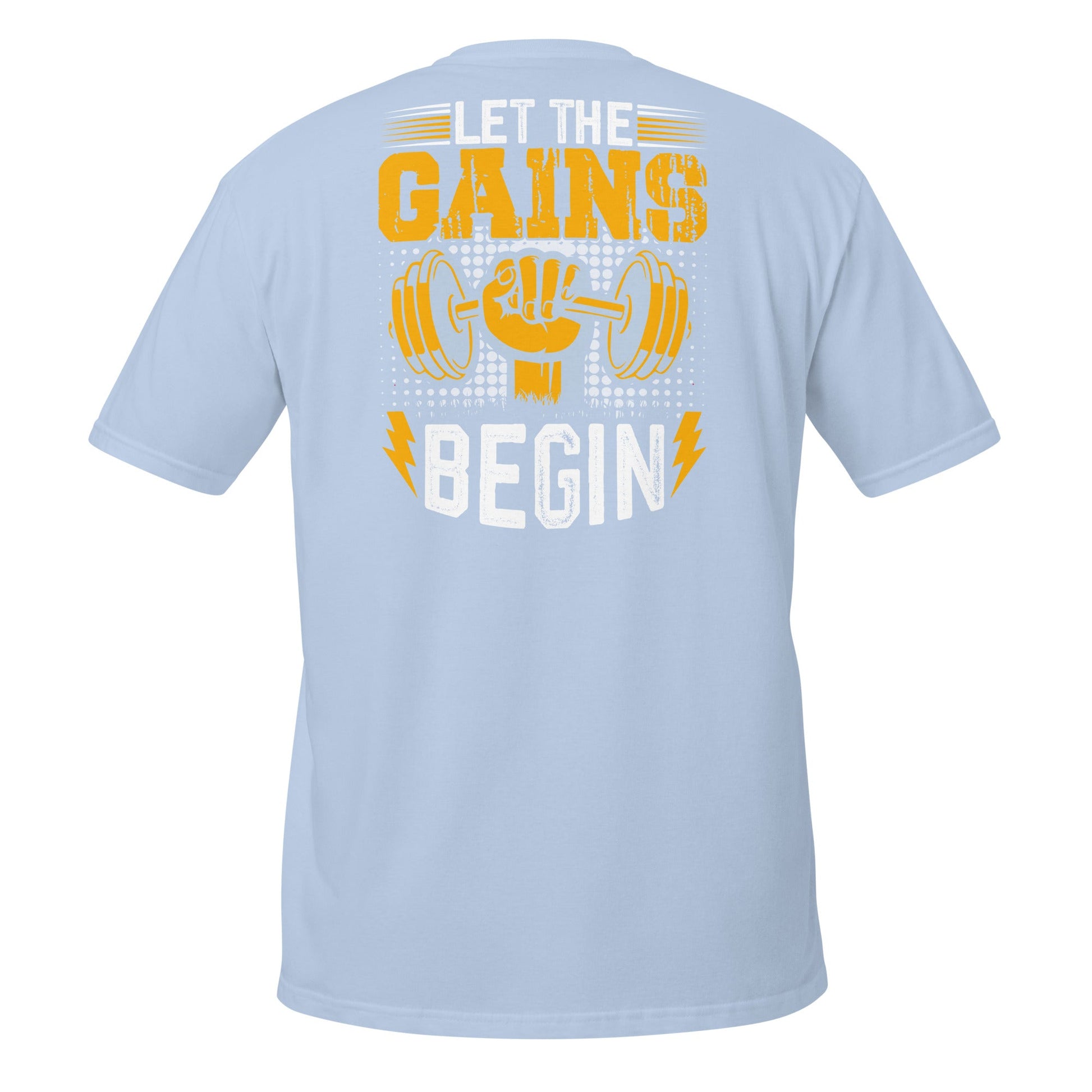 Let The Gains Begin T-Shirt - Light Blue - T-Shirts Online