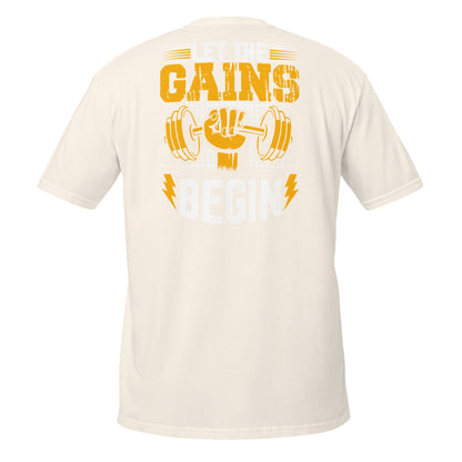 Let The Gains Begin T-Shirt - Natural - T-Shirts Online