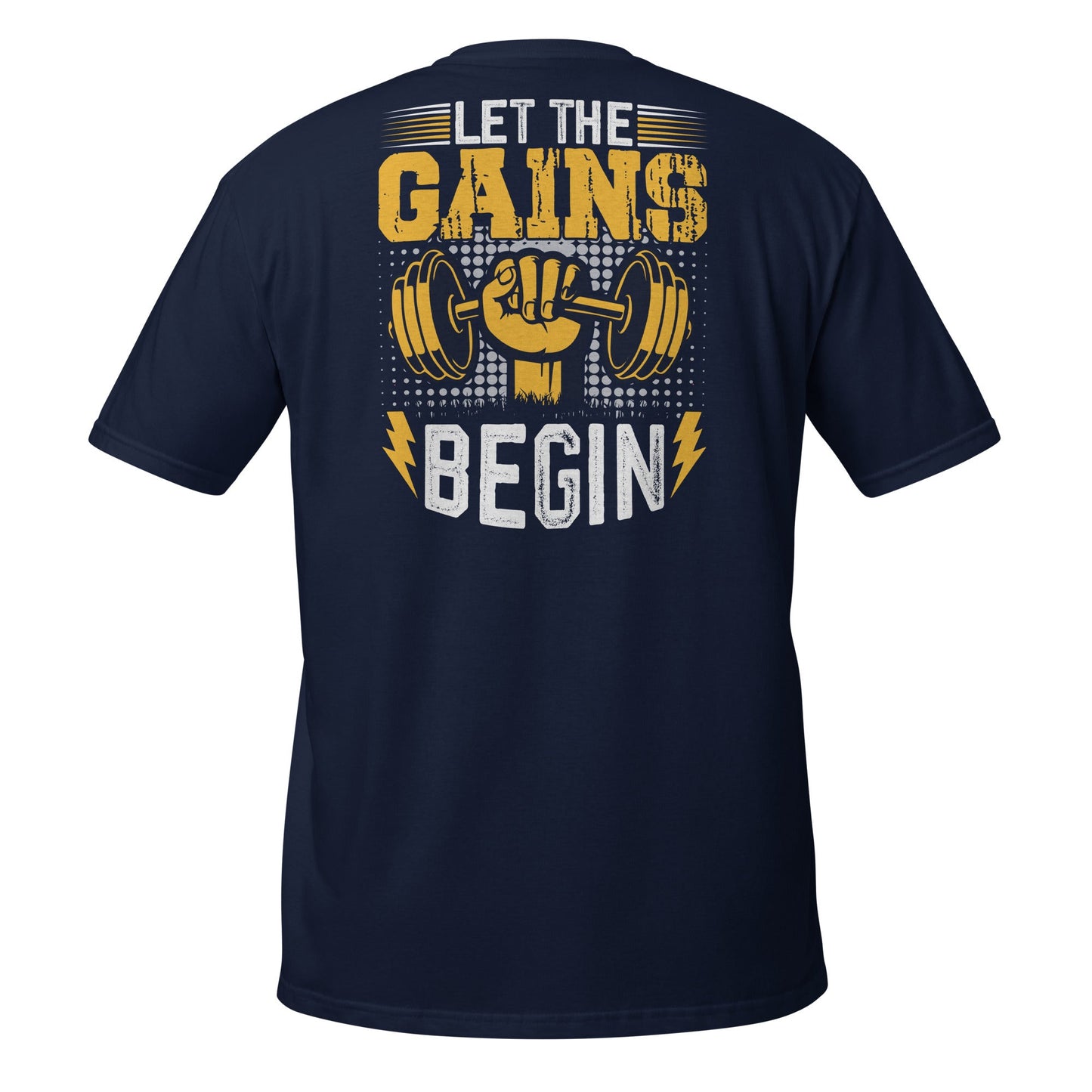 Let The Gains Begin T-Shirt - Navy - T-Shirts Online