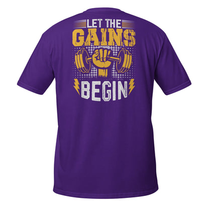 Let The Gains Begin T-Shirt - Purple - T-Shirts Online