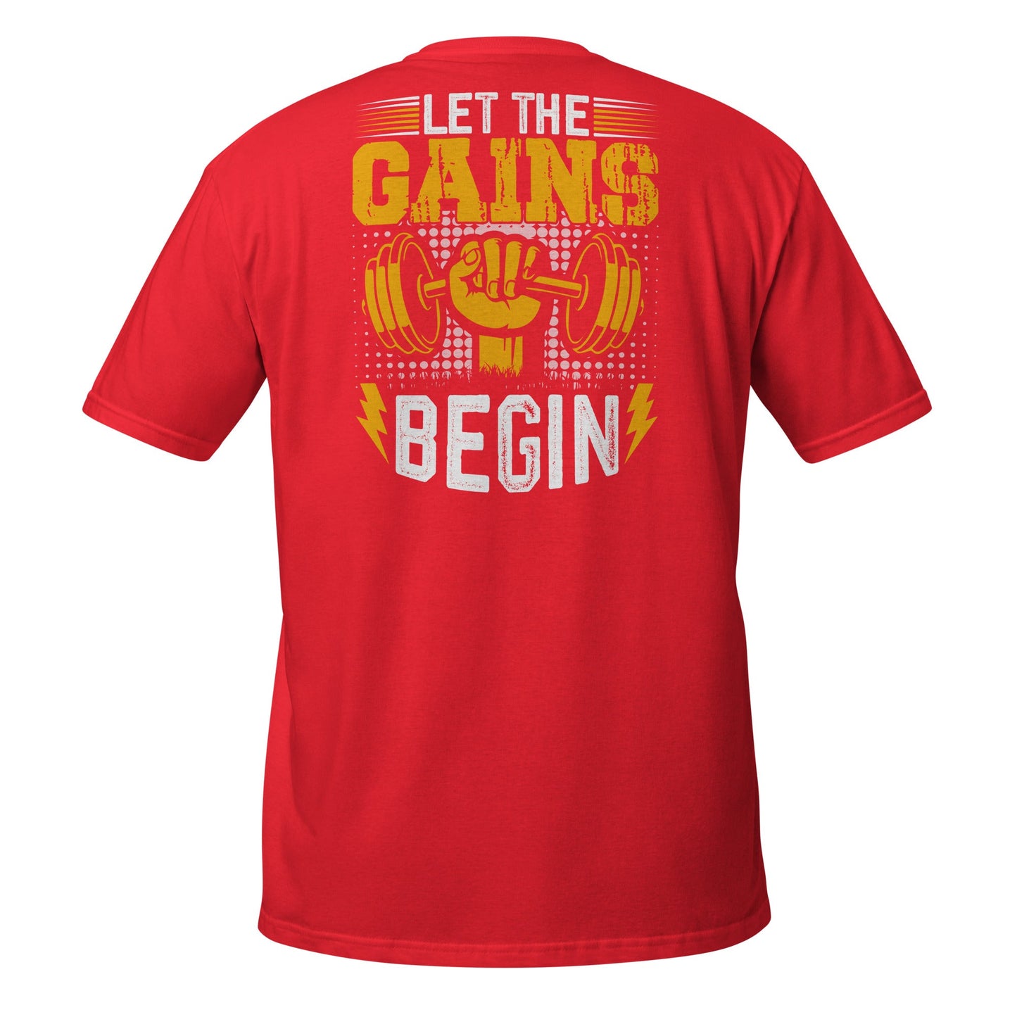 Let The Gains Begin T-Shirt - Red - T-Shirts Online