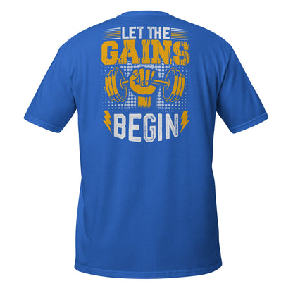 Let The Gains Begin T-Shirt - Royal - T-Shirts Online
