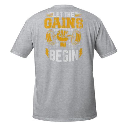 Let The Gains Begin T-Shirt - Sport Grey - T-Shirts Online