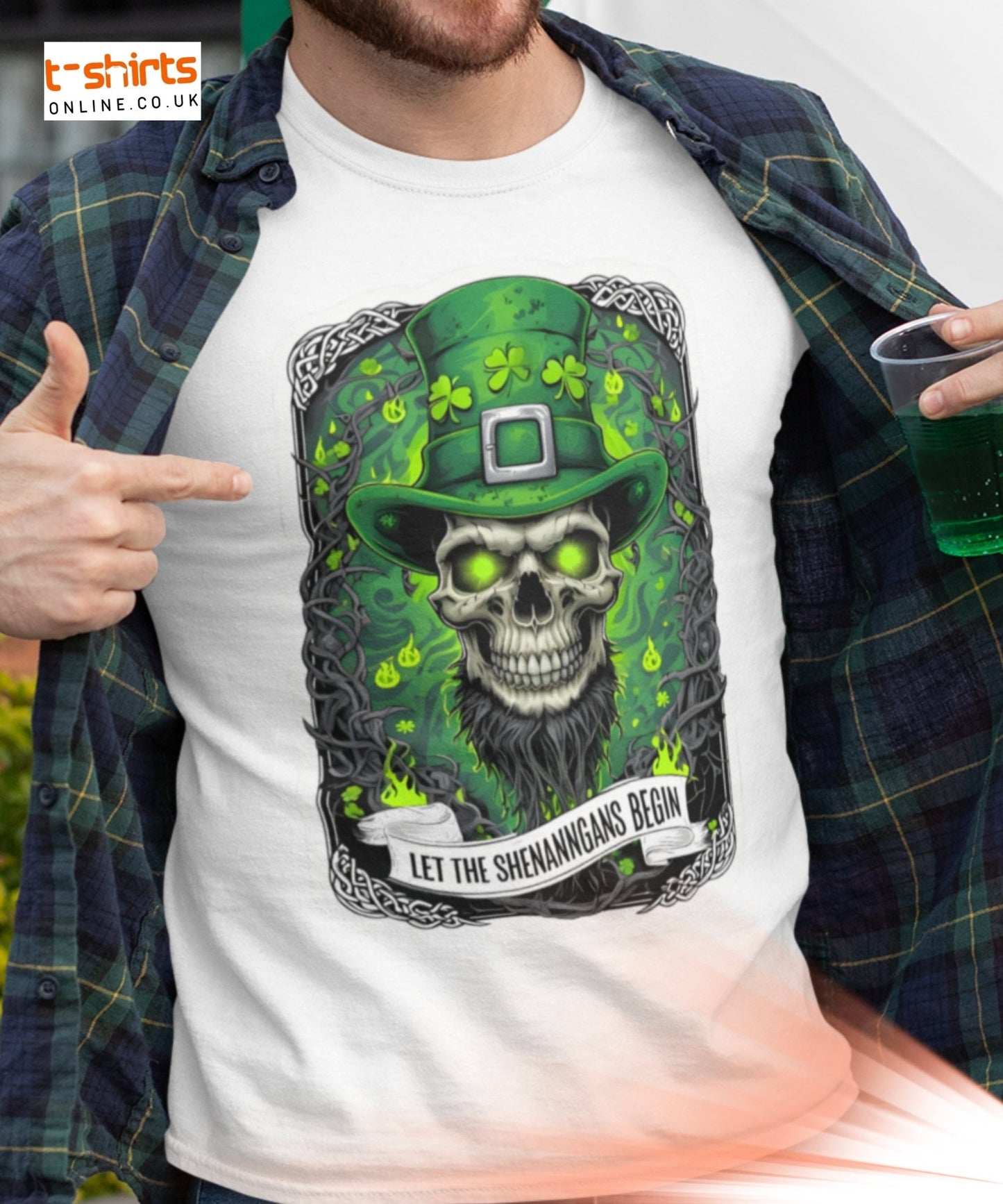 Let the Shenanigans Begin | Paddys Day T-Shirt - Black - T-Shirts Online