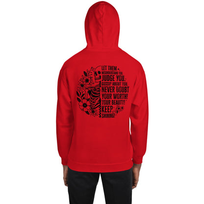 Let Them | Positivity Hoodie - Red - T-Shirts Online