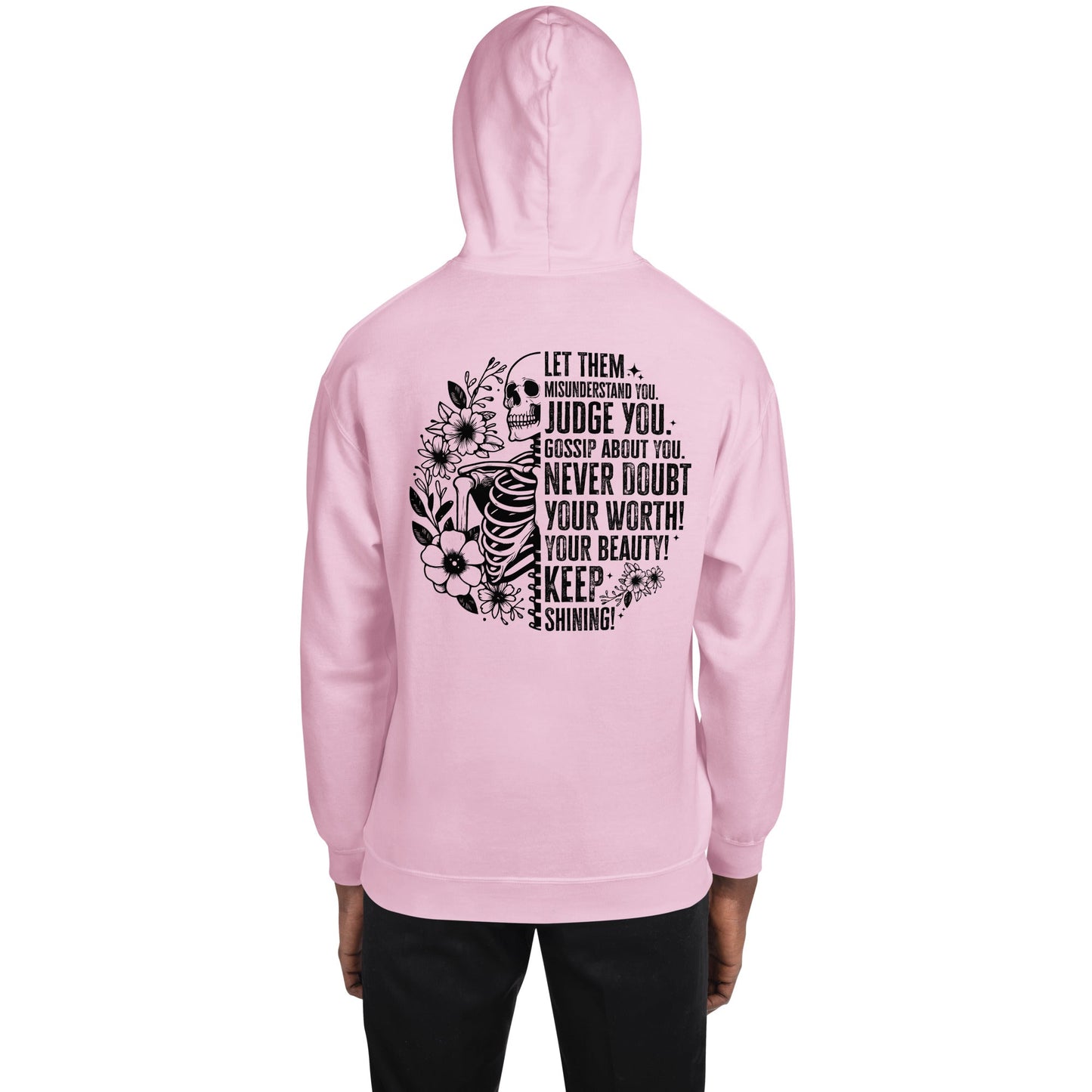 Let Them | Positivity Hoodie - Light Pink - T-Shirts Online