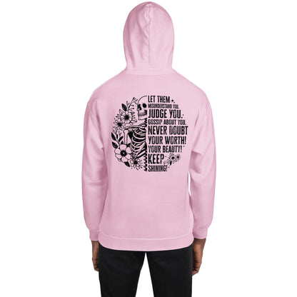 Let Them | Positivity Hoodie - Light Pink - T-Shirts Online