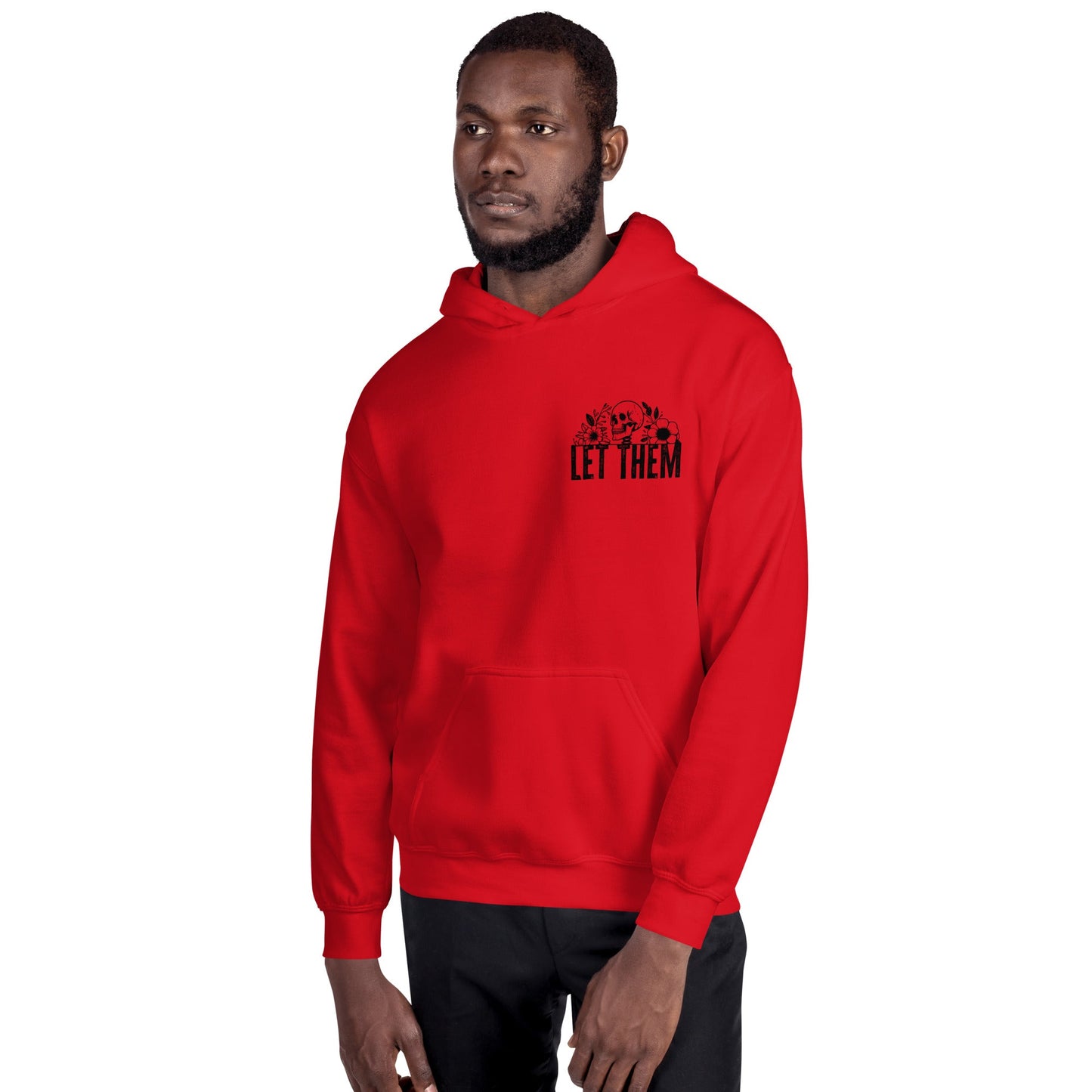 Let Them | Positivity Hoodie - Red - T-Shirts Online