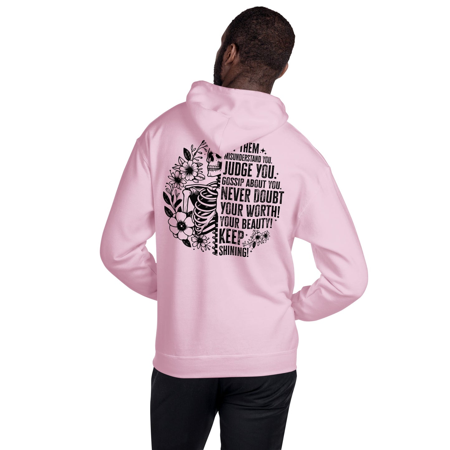 Let Them | Positivity Hoodie - Light Pink - T-Shirts Online
