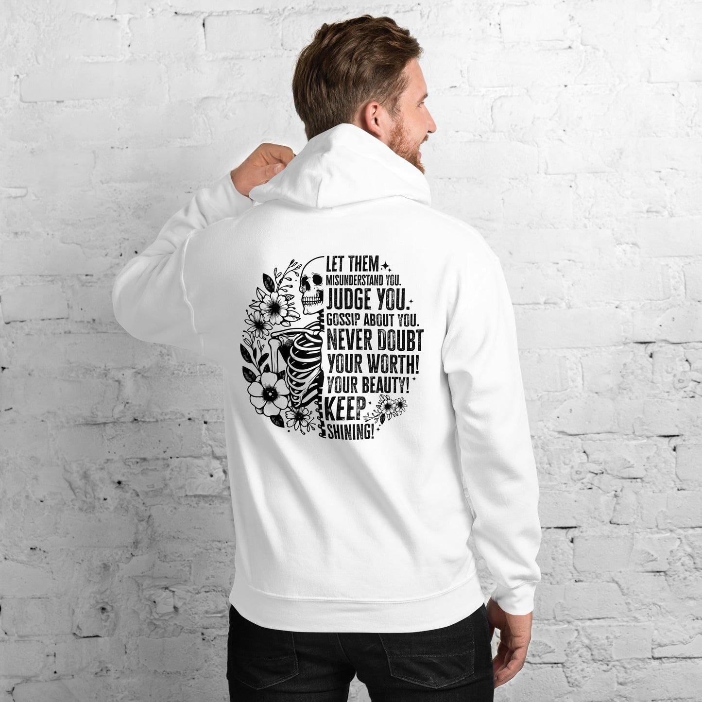 Let Them | Positivity Hoodie - Red - T-Shirts Online