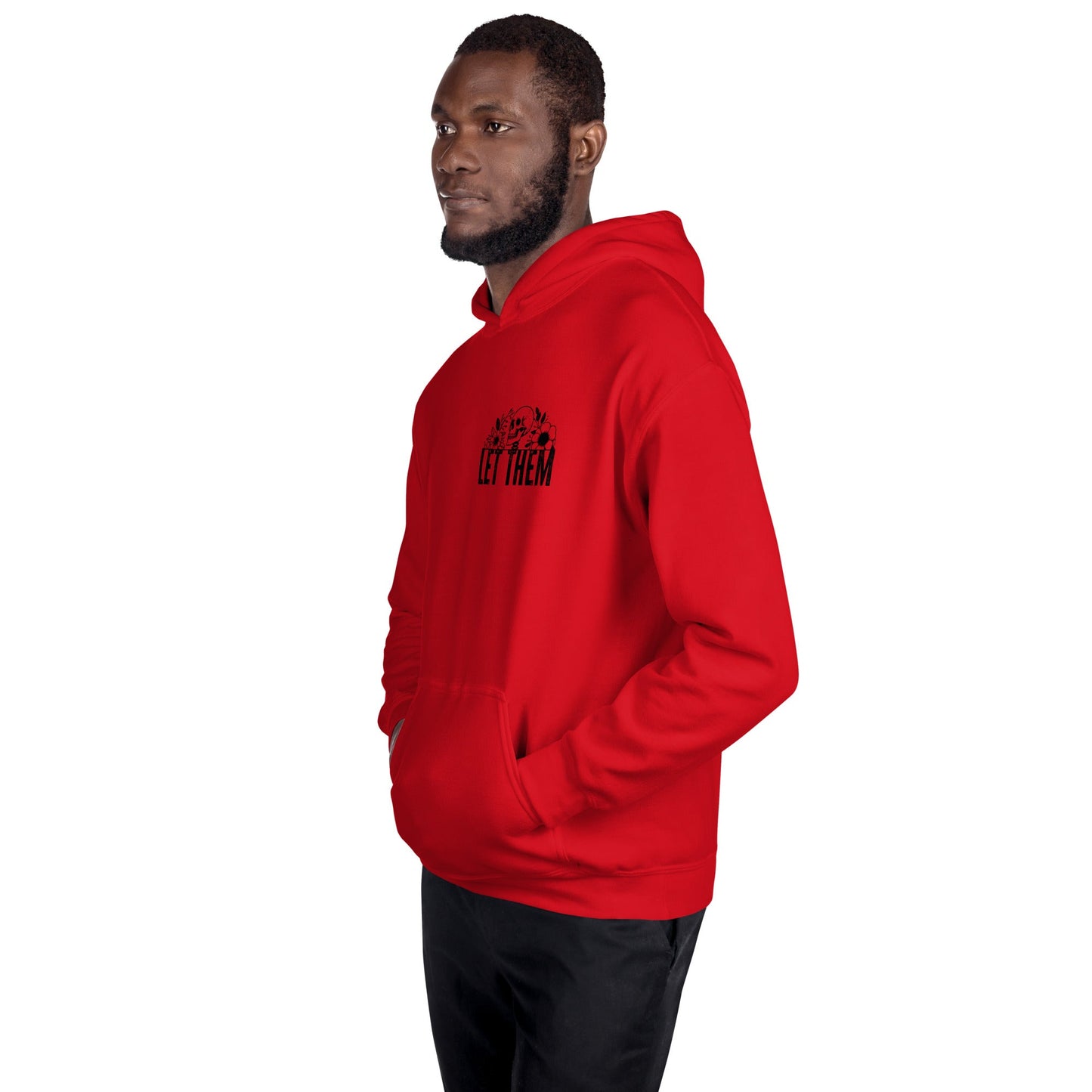 Let Them | Positivity Hoodie - Red - T-Shirts Online