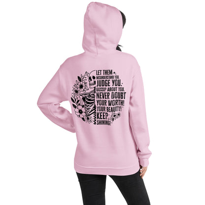 Let Them | Positivity Hoodie - Red - T-Shirts Online